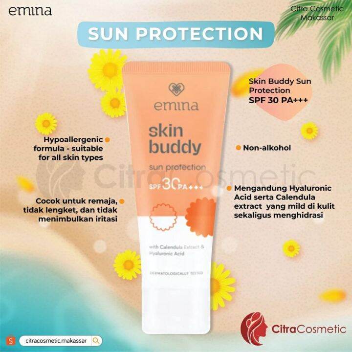 Emina Skin Buddy Sun Protection Spf 30 Pa Lazada Indonesia