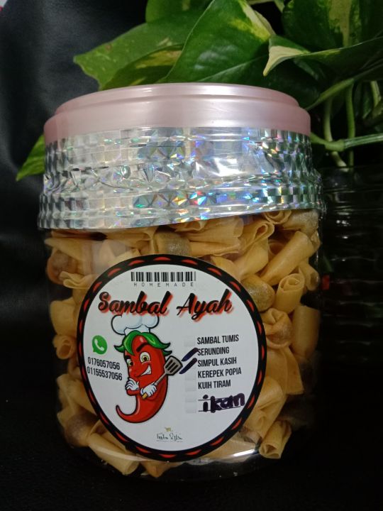 Homemade Kuih Popia Simpul Kasih Inti Serunding Ikan By Kedai Ayah Lazada