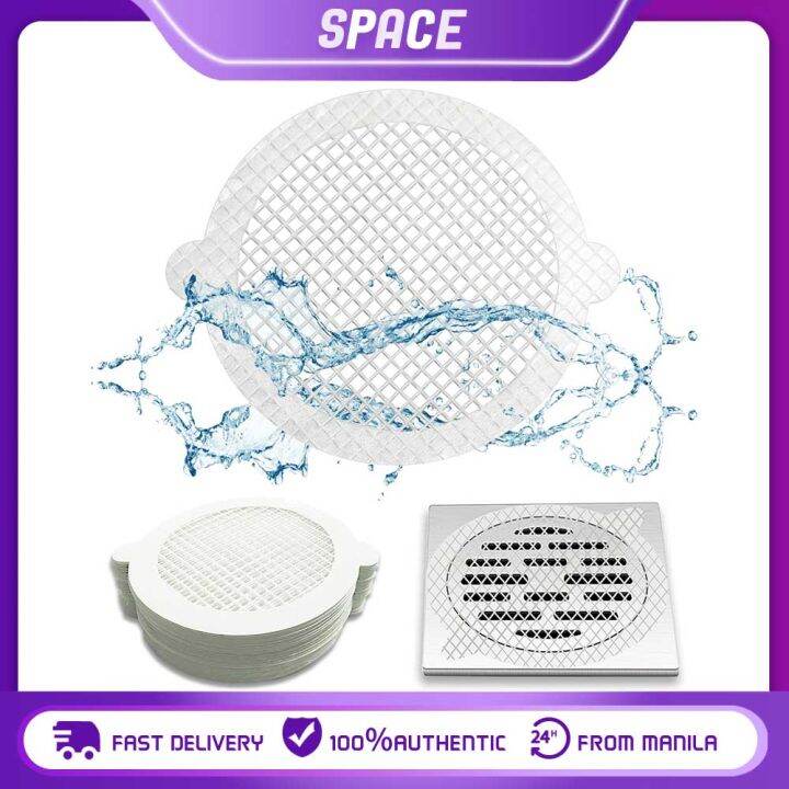 10Pcs Shower Drain Stickers Disposable Shower Drain Hair Catcher Mesh