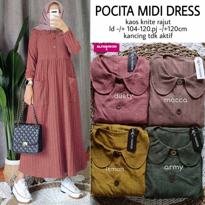 dress midi cantik