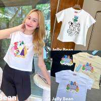 เสื้อยืดพอดีตัว ป้ายJelly Bean ทรงสลิมเข้าเอว ผ้าคอตตอนเนื้อหนา