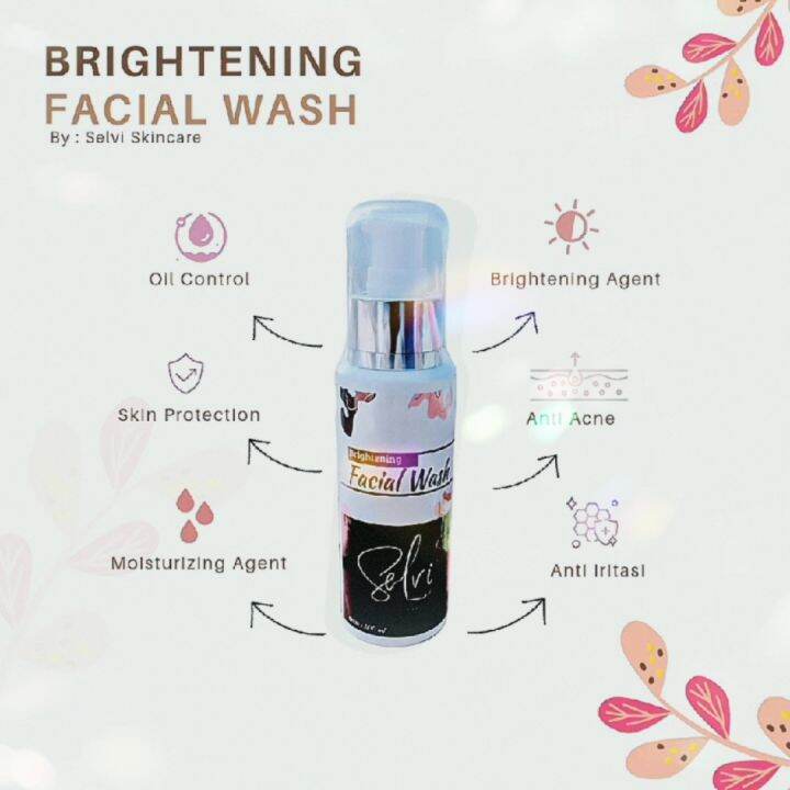 SELVI Brightening Glowing Facial Wash Niacinamide AHA BHA PHA Sabun