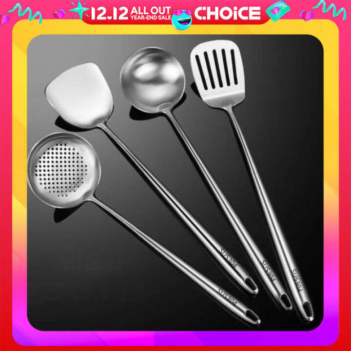 Spatula Set Stainless Isi Pcs Kitchen Tools Peralatan Untuk Masak Lazada Indonesia