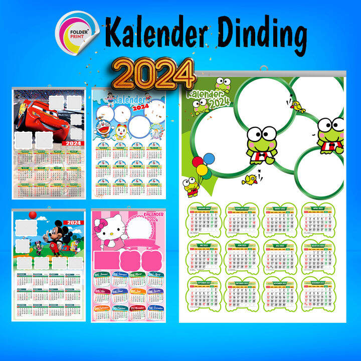 Cetak Kalender Dinding Custom Foto Karakter Free Design | Lazada Indonesia