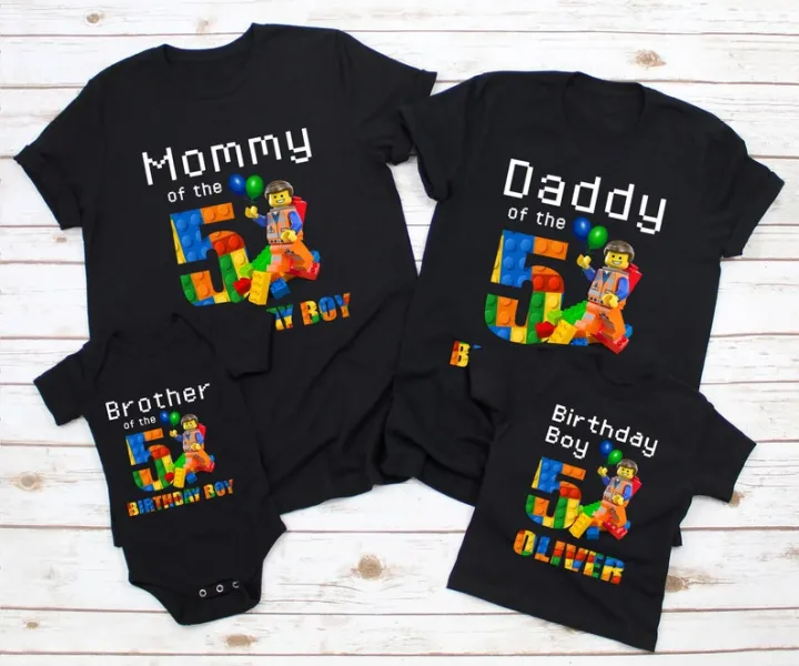 lego birthday family shirts