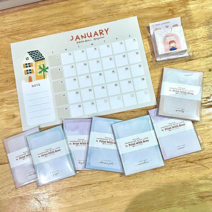 Monthly Weekly Desk Calendar Planner A4 Size / Notepad Type / 60