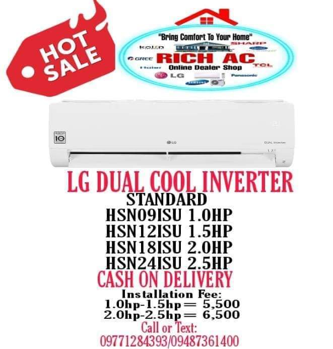 10hp Lg Dual Cool Inverter Split Type Airconditioner Model Hsn09isu Lazada Ph 7501