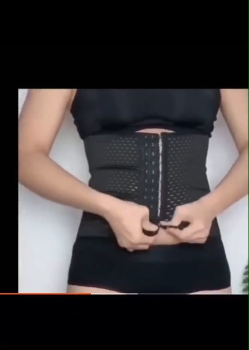 Waist Cincher Body Shaper Latex Girdles Slimming Belt Hollow Out Breathable  for Women Postpartum Tummy Strong Restraint