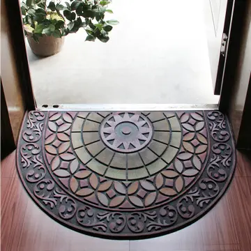 Entrance Rug Commercial Hotel Rubber Door Mat Modern Style Polypropylene  Wear-Resistant Rubbing Non-slip Foot Pad