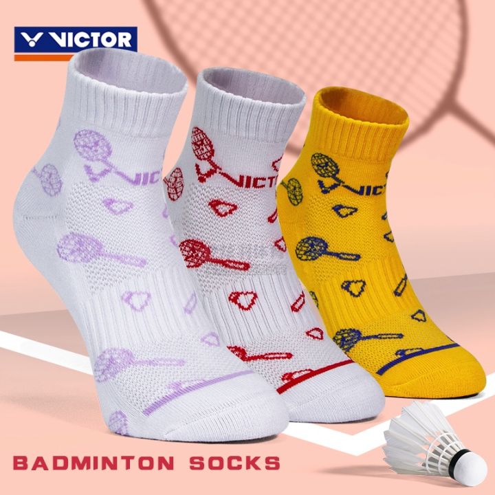 victor-victor-victor-ถุงเท้าแบดมินตันสำหรับทั้งผู้ชายและผู้หญิงถุงเท้ากีฬากันลื่น-sk163ถุงเท้าข้อต่ำผ้าฝ้ายหนาพิเศษ