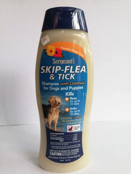 SERGEANT'S SKIPFLEA & TICK SHAMPOO, w/ oatmeal for dogs and puppies