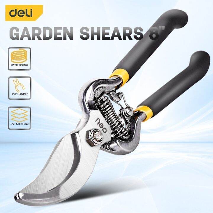 Deli Pruning Shear 8" Garden Plant Scissors Gardening Pruning Shears