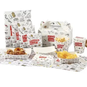 Take Away Food Packaging Boxes French Fries Fried Chicken Packing Box  Nuggets Paper French Fries Box - China Burger Packaging, Hamburger Packaging