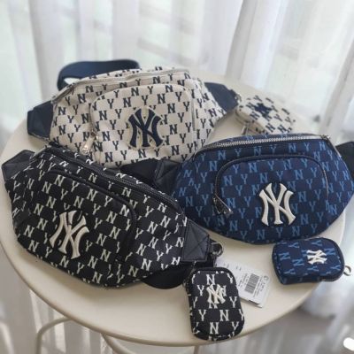 MLB MONOGRAM HIP SACK NEW YORK YANKEES กระเป๋าทรงคาดอก คาดเอว สะพายไหล่ จากแบรนด์ดัง MLB