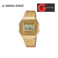 A-168 WG-9WDF นาฬิกา casio แท้สีทองสุดหรูแฝงด้วยความคลาสสิคกับผู้สวมใส่ใส่ทั้งคุณผู้หญิงและคุณผู้ชายใส่ได้ทุกโอกาสทั้งทำงานและผักผ่อน