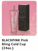 Starbucks Bling Pink or Black BLACKPINK Cold Cup 24oz. ทัมเบลอร์สตาร์บัคส์พลาสติก ขนาด 24ออนซ์