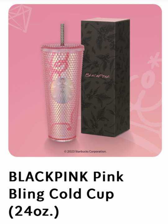 starbucks-bling-pink-or-black-blackpink-cold-cup-24oz-ทัมเบลอร์สตาร์บัคส์พลาสติก-ขนาด-24ออนซ์