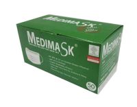 Medimask มีปั้มโลโก้ ??✅(Earloop Mask) Daily Protection 50ชิ้น/กล่องหน้ากากอนามัย medimask สีขาวกล่อง 50 ชิ้น หน้ากากอนามัยงานไทย 3 ชั้น