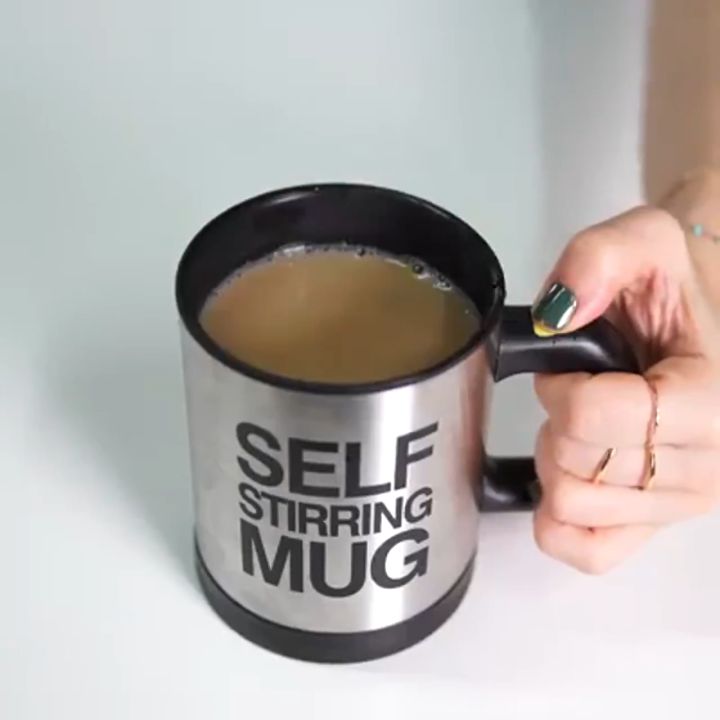 400ml Automatic Self Stirring Mug Cup Stainless Steel Coffee Mixing Mug  Cawan Kacau Automatik