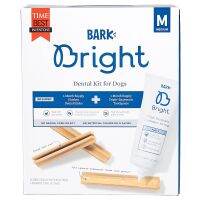 ชุดขนมขัดฟันและยาสีฟันสุนัข Bark Bright Dental Kit for Dogs 1-Month Supply ขนาด Medium สำหรับสุนัข นน. 9-23 kg