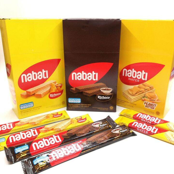 Nabati Richeese Cheese / Richoco Chocolate / Peanut Butter Wafer 20 x 7 ...