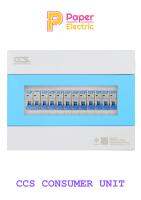 ตู้คอนซูเมอร์ Consumer Unit ตู้ครบชุด 10 ช่อง แบรนด์ CCS รุ่น CCU6-10+10 (รับประกัน 5 ปี)