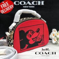 กระเป๋าสะพาย Coach Disney Mickey Mouse X Keith Haring Serena Satchel ออก Shop USA รับประกันของแท้ 100%