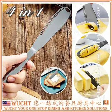 Butter Knife Stainless Steel Butter Spreader Knife,Multifunctional Butter  Knife for Cold Butter,Kitchen Gadgets, Butter Grater, Butter Spreader and  Grater with Serrated Edge 