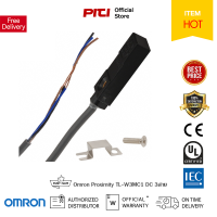 Omron Proximity TL-W3MC1 เอาท์พุต12-24VDC 3สาย, NPN NO พร้อมสาย ยาว 2ม.ทรงแบน อุปกรณ์ตรวจจับวัตถุออมรอน