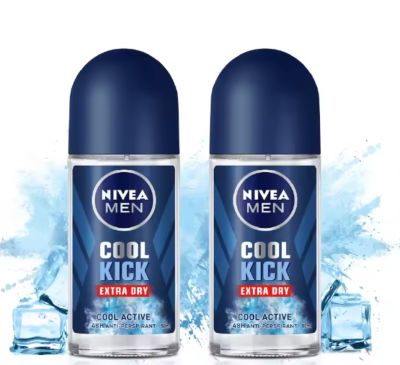 Nivea โรลออน นีเวีย ขนาด 50ml x 2 COOL KICK  EXTRA DRY