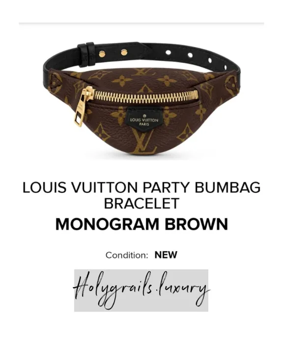 Authentic LOUIS VUITTON Party Bumbag Bracelet Monogram M6562A Used