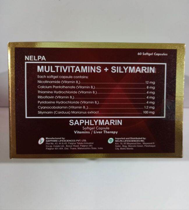 SAPHLYMARIN MULTIVITAMIN + SILYMARIN SOFTGEL CAPSULE LIVER THERAPY
