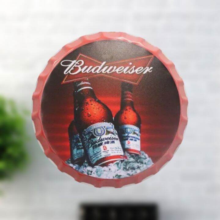 BUDWEISER Rustic Vintage Beer Bottle Cap Wall Decor 30cm Lazada PH