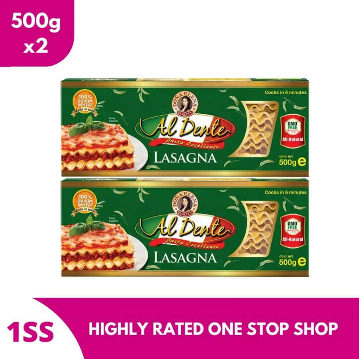 Doña Elena Al Dente Pasta Lasagna, 500g Set of 2 Lazada PH