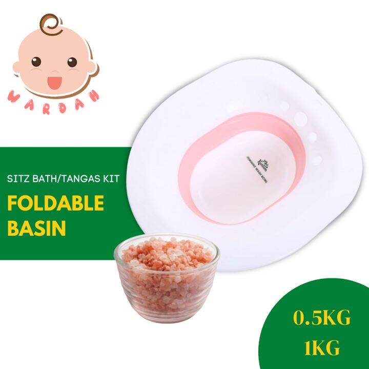 SITZ BATH KIT /TANGAS KIT FOLDABLE BASIN AND PINK SALT Lazada