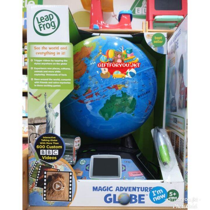 Leapfrog Magic Adventures Globe Mainan Edukasi Ilmu Anak Peta Dunia Toy Kid Talking Sound