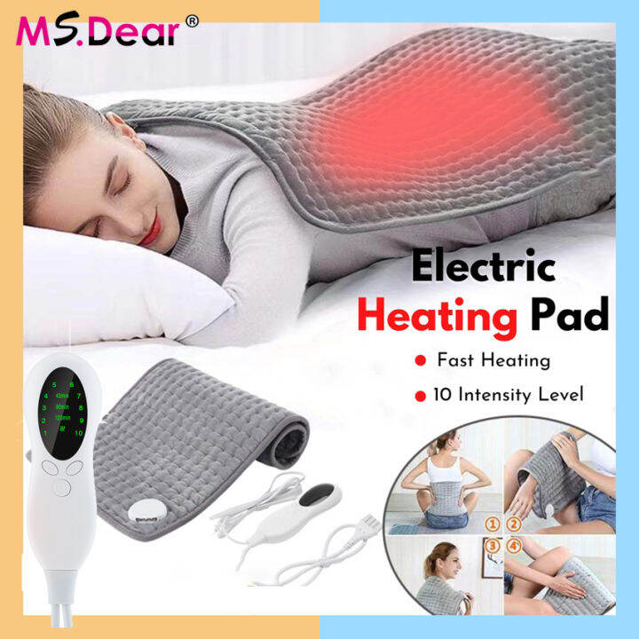75W Electric Heating Blanket Therapy Microplush Heat Mat Neck For