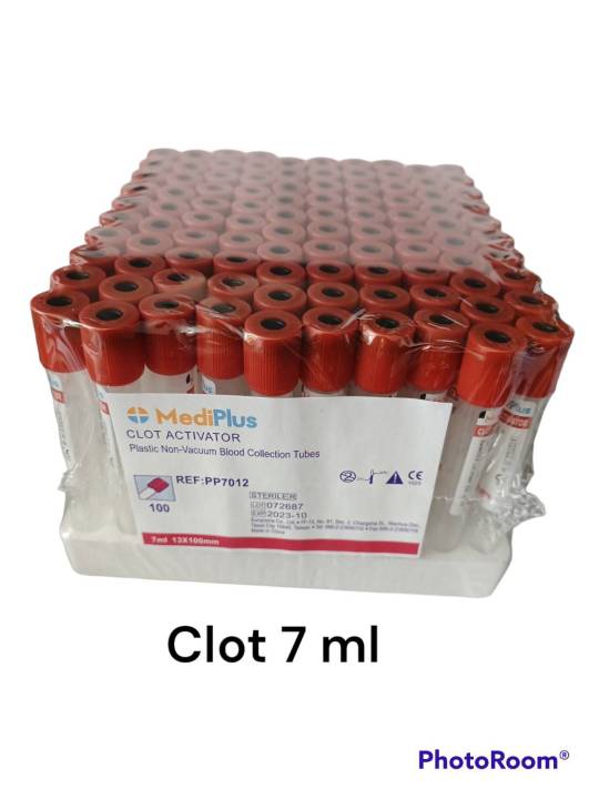 clot-activator-tube-100-pcs-pack-หลอดใส่ของเหลว