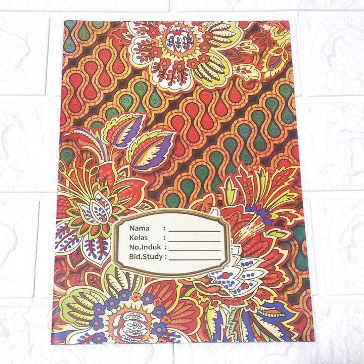 Sampul Buku Motif Batik Ukuran Kwarto Full Color 20 Lembar Sampul