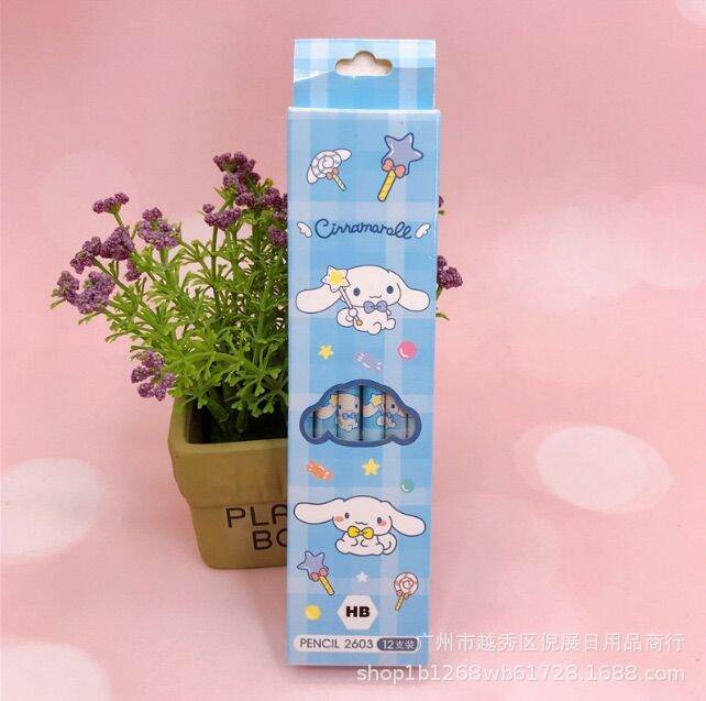 ดินสอไม้-hb-ลายการ์ตูน-12-แท่ง-sanrio-พร้อมส่ง