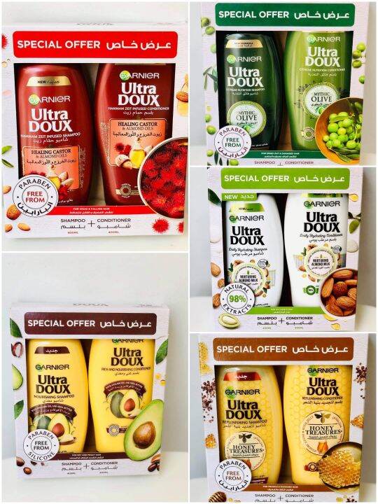 Garnier Ultra Doux Shampoo and Conditioner 400ml each Lazada PH