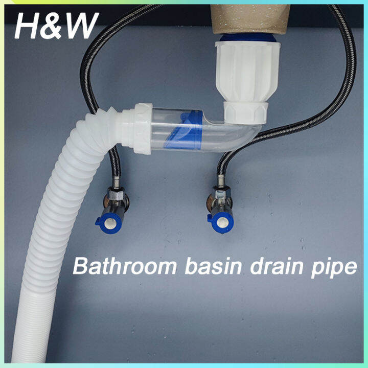 H&W ABS Lavatory sink drain pipe set Sink drain pipe set Bathroom basin