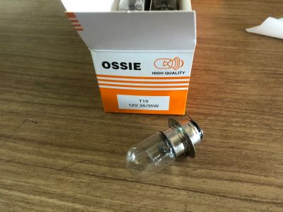 หลอดไฟหน้า รถมอเตอร์ไซค์OSSIE wave125,100,110,dream 12v 35/35w 10หลอด