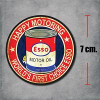 sticker pvc ESSO HAPPY MOTORING สติกเกอร์ เอสโซ่ งานออฟเซ็ทแท้ กันน้ำ กันแดด