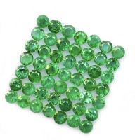 100 ชิ้น มรกตธรรมชาติกลม 2 มม. 100 pieces 2mm round natural emerald