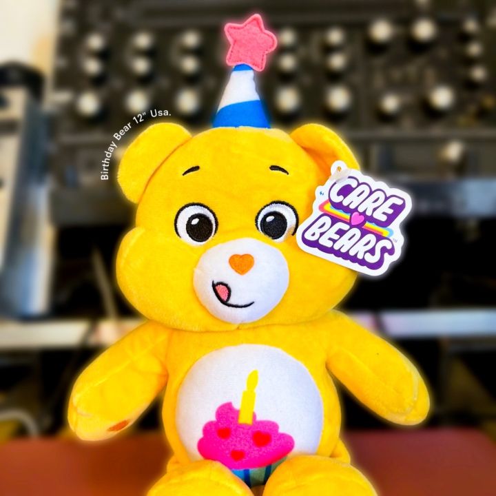 usa-pre-order-ตุ๊กตาแคร์แบร์-สีเหลือง-care-bears-birthday-bear-12-นิ้ว-สินค้านำเข้าแท้จากอเมริกา
