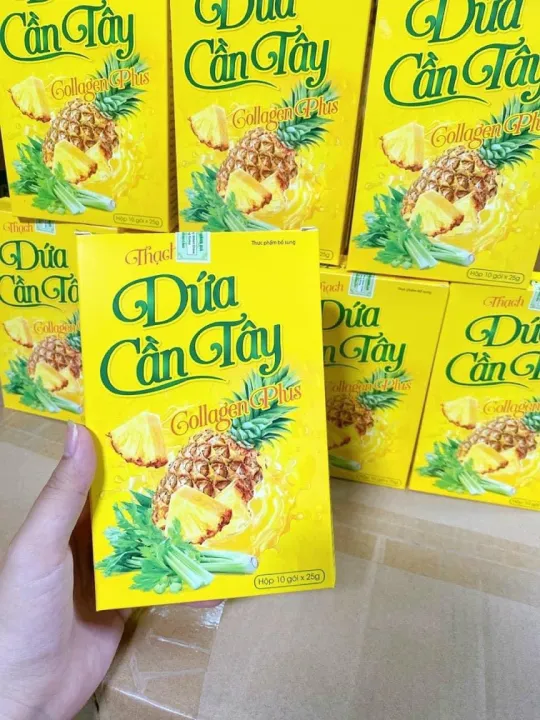 Thạch dứa cần tây Collagen Plus có giúp giảm cân hay không?
