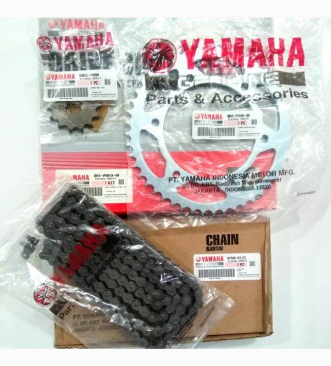 GEAR SET ASSY ORIGINAL YAMAHA XSR155 , R15 V3/ CHAIN & SPROCKET KIT