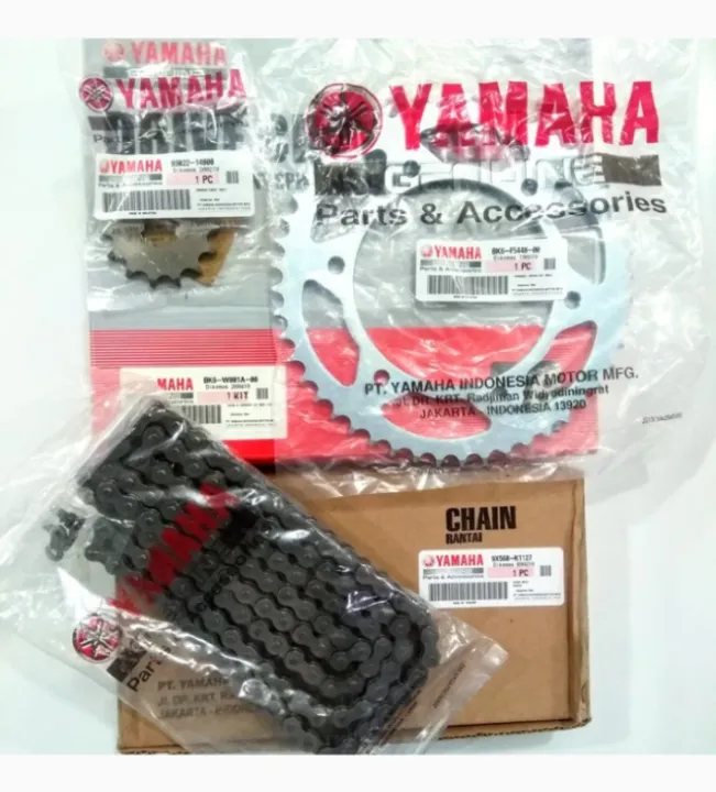 GEAR SET ASSY ORIGINAL YAMAHA XSR155 , R15 V3/ CHAIN & SPROCKET KIT (BK61) BK6W001A00 Lazada