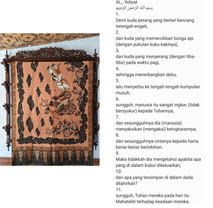 Kain Batik Tulis Motif Kuda Berperang Lazada Indonesia